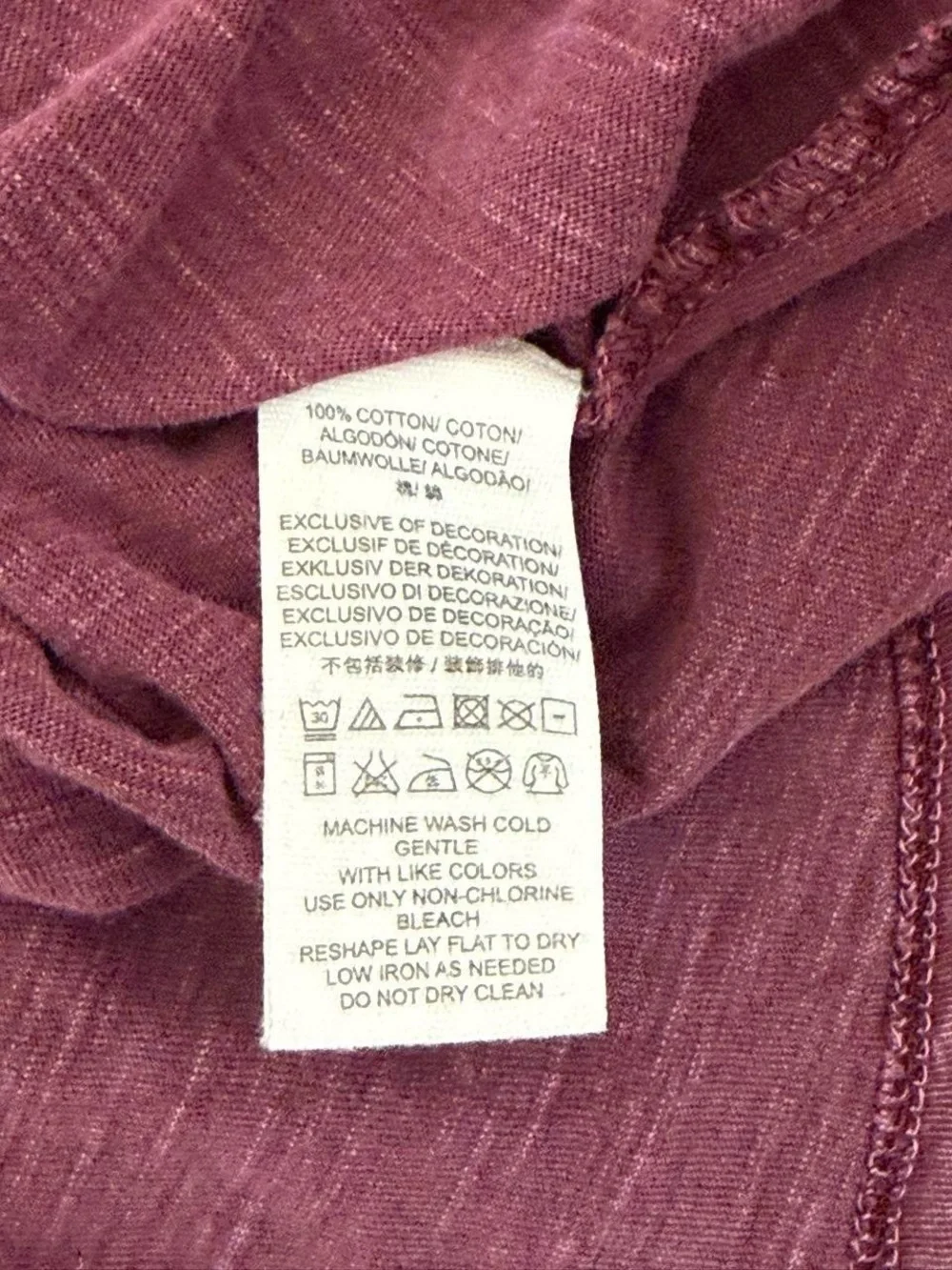 Free People Women’s XL Purple Solid Scoop Neck 3/4 Sleeve Cotton Knit Top